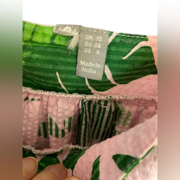 NWOT ASOS Design Square Neck Cami in Seersucker in Tropical Print - Picture 6 of 6